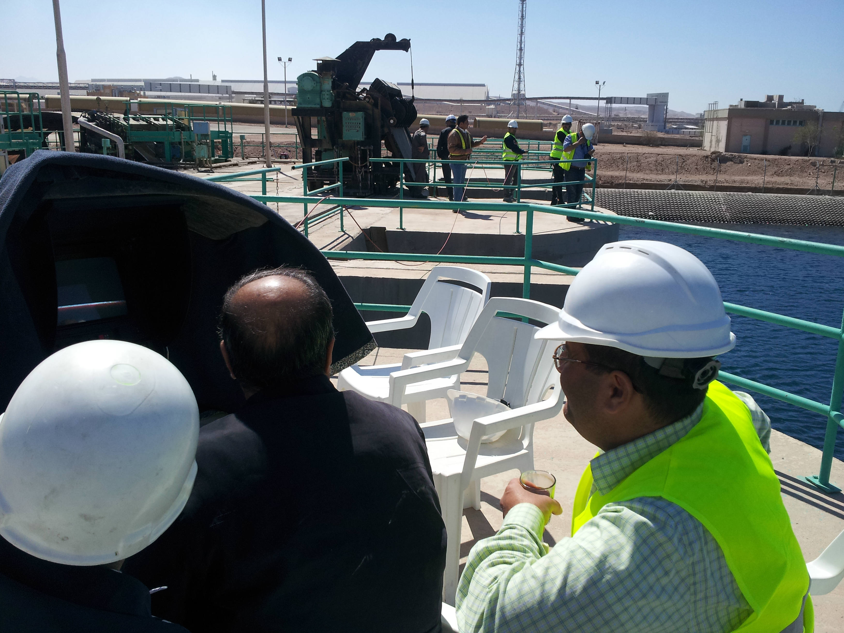 Viewing CCTV Screen During Inspection At Central Electric Generating Company, Jordan With ACES