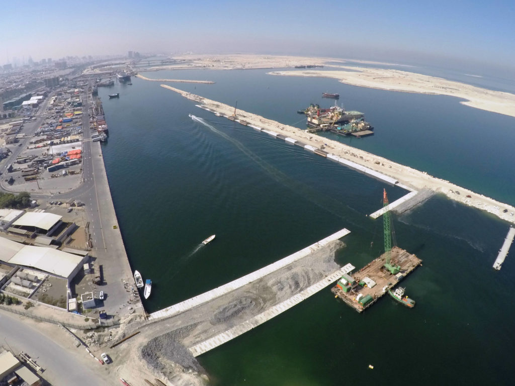 Al-hamriya Port, blocks placed by Barracuda